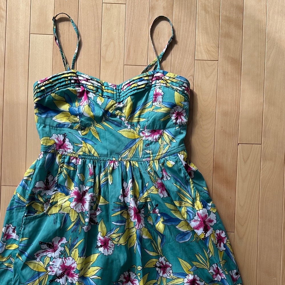 Triple Five Soul Teal flower summer dress